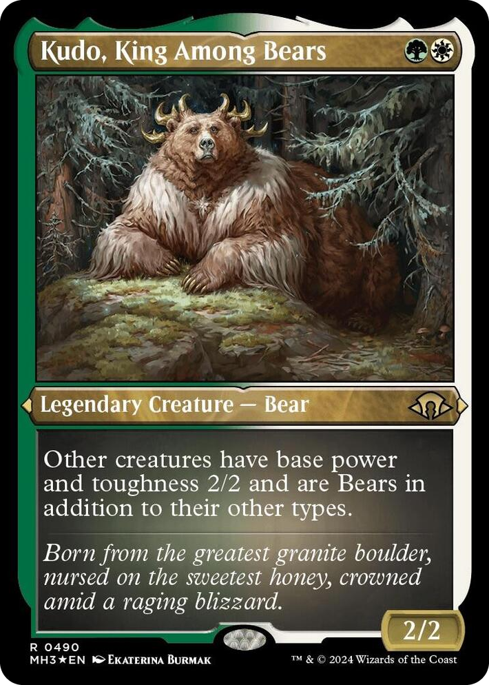 0490 Kudo, King Among Bears (Foil Etched) R Modern Horizons 3