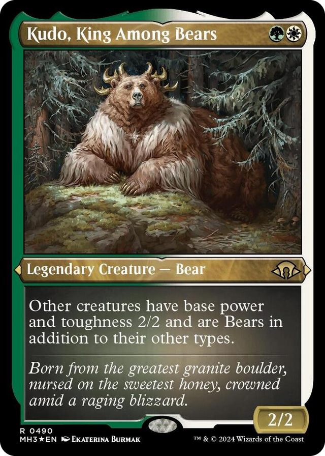 0490 Kudo, King Among Bears (Foil Etched) R Modern Horizons 3