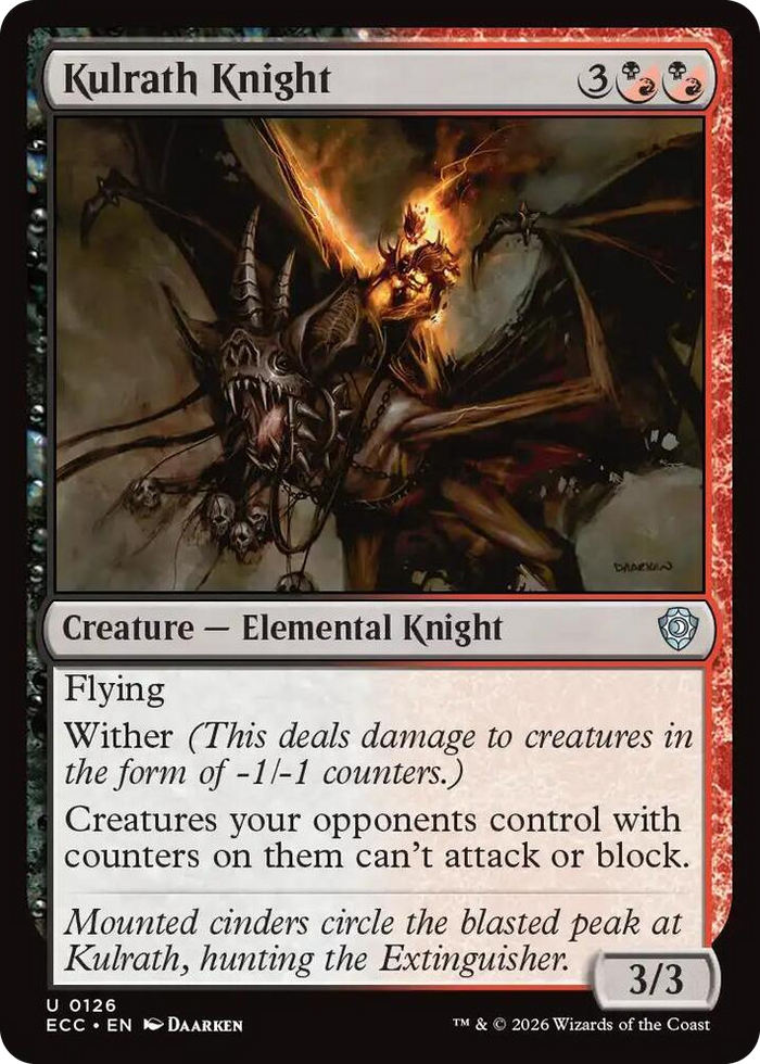 Kulrath Knight #126 U - Commander: Lorwyn Eclipsed Pokemon card