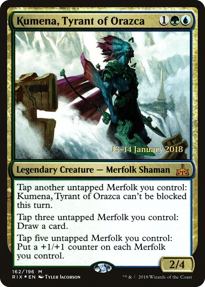 0162 Kumena, Tyrant of Orazca M Prerelease Cards