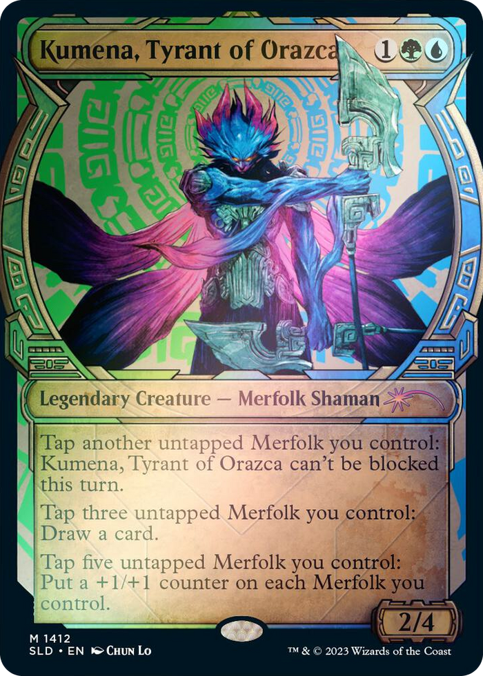 Kumena, Tyrant of Orazca (Rainbow Foil) #1412 M - Secret Lair Drop Series Pokemon card