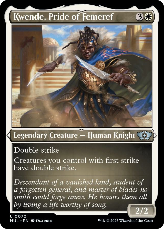 Kwende, Pride of Femeref (Foil Etched) #70 U - March of the Machine: Multiverse Legends Pokemon card