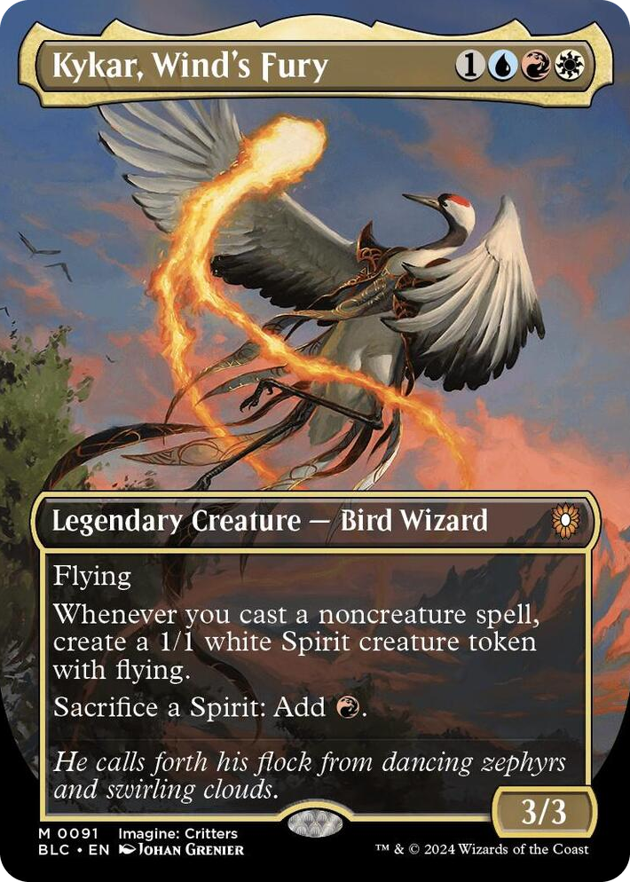 0091 Kykar, Wind's Fury (Borderless) M Commander: Bloomburrow