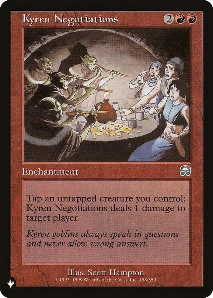 0198 Kyren Negotiations U The List Reprints