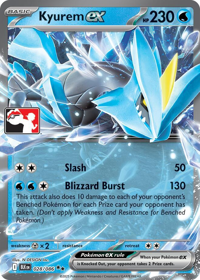 0028 Kyurem ex Double Rare Prize Pack Series Cards