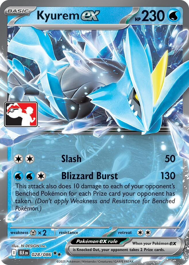 0028 Kyurem ex Double Rare Prize Pack Series Cards
