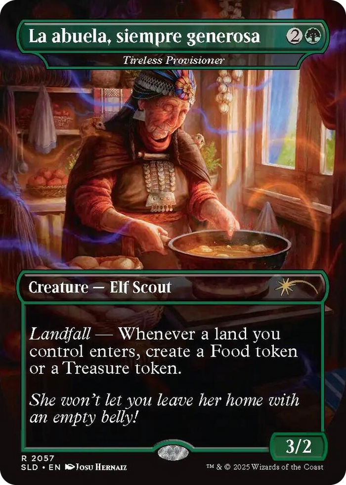 La abuela, siempre generosa - Tireless Provisioner #2057 R - Secret Lair Drop Series Pokemon card
