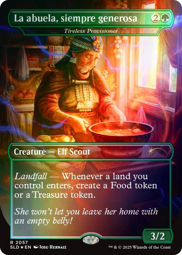 2057 La abuela, siempre generosa - Tireless Provisioner (Rainbow Foil) R Secret Lair Drop Series