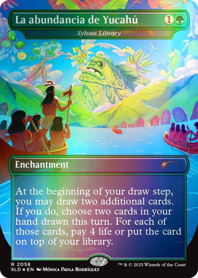 2058 La abundancia de Yucahú - Sylvan Library (Rainbow Foil) R Secret Lair Drop Series