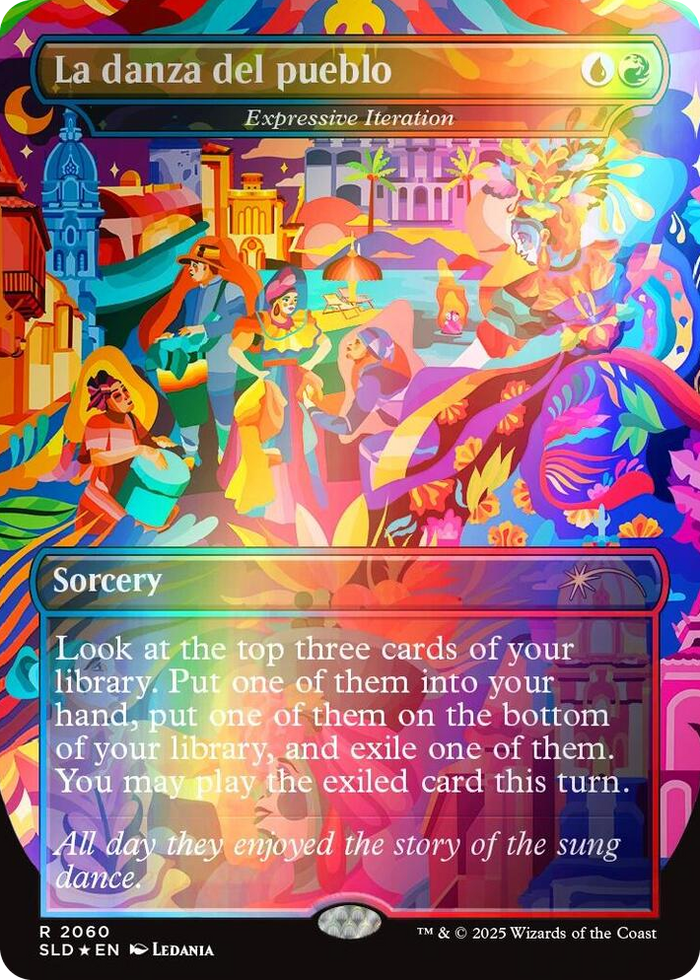 La danza del pueblo - Expressive Iteration (Rainbow Foil) #2060 R - Secret Lair Drop Series Pokemon card