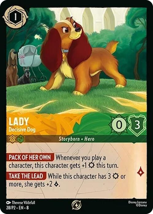 0028 Lady - Decisive Dog Promo Disney Lorcana Promo Cards