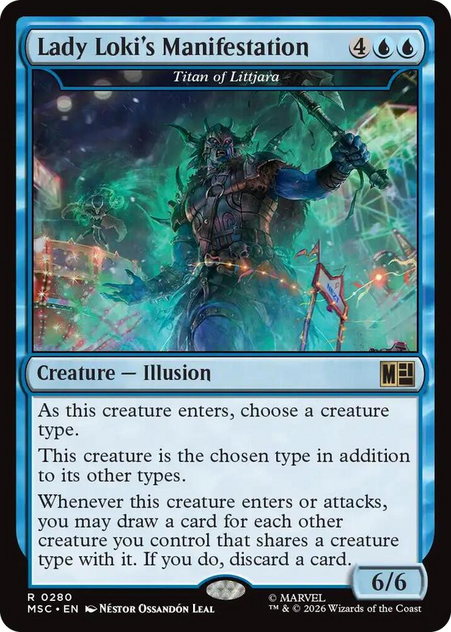 0280 Lady Loki's Manifestation - Titan of Littjara (Surge Foil) R Commander: Marvel Super Heroes