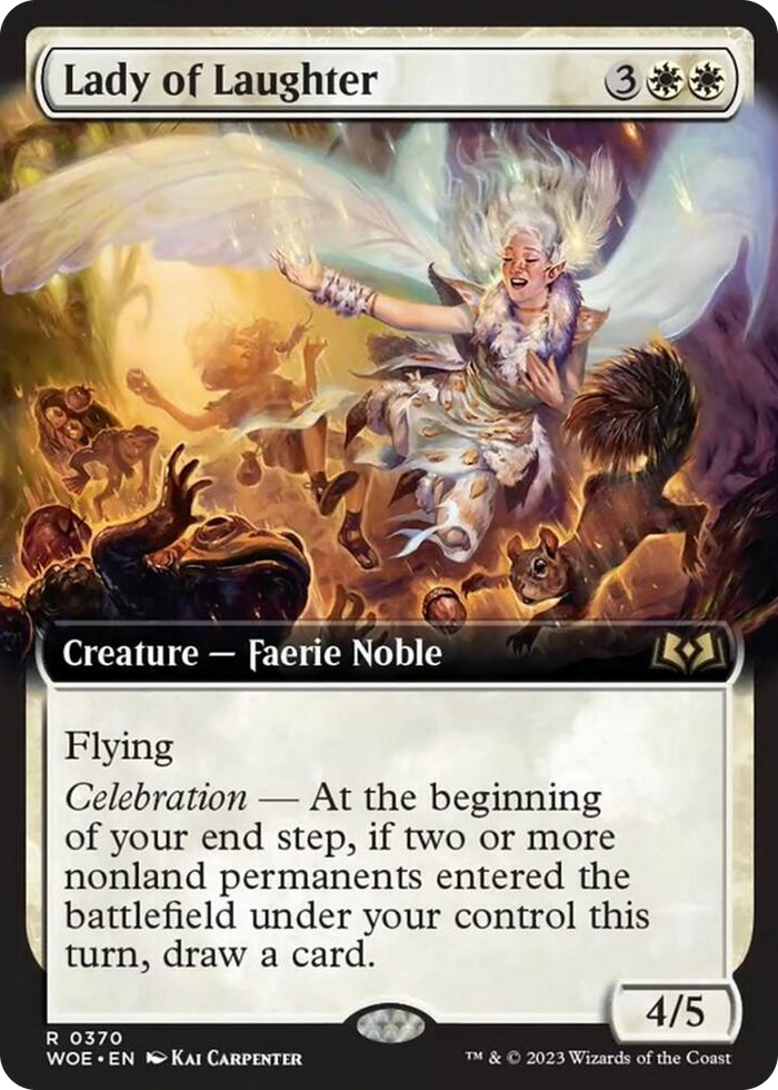 Lady of Laughter (Extended Art) #370 R - Wilds of Eldraine Pokemon card