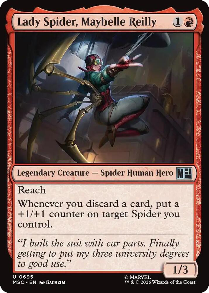 0695 Lady Spider, Maybelle Reilly U Commander: Marvel Super Heroes