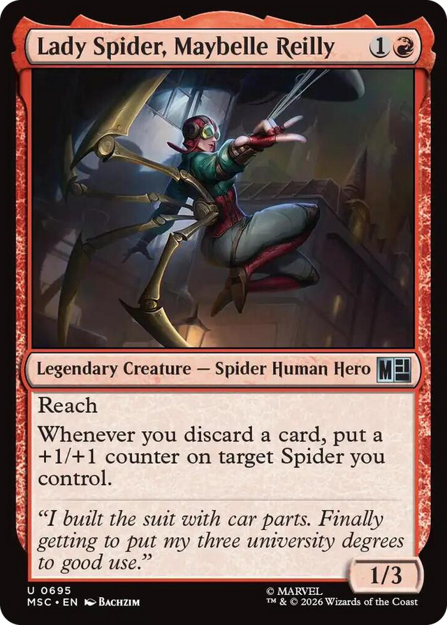 0695 Lady Spider, Maybelle Reilly U Commander: Marvel Super Heroes