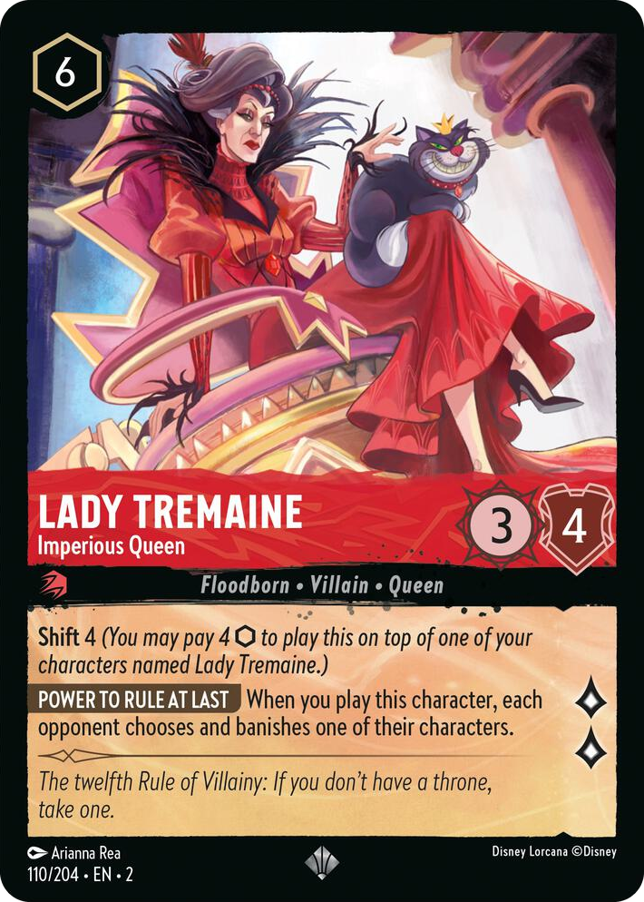 0110 Lady Tremaine - Imperious Queen Super Rare Rise of the Floodborn