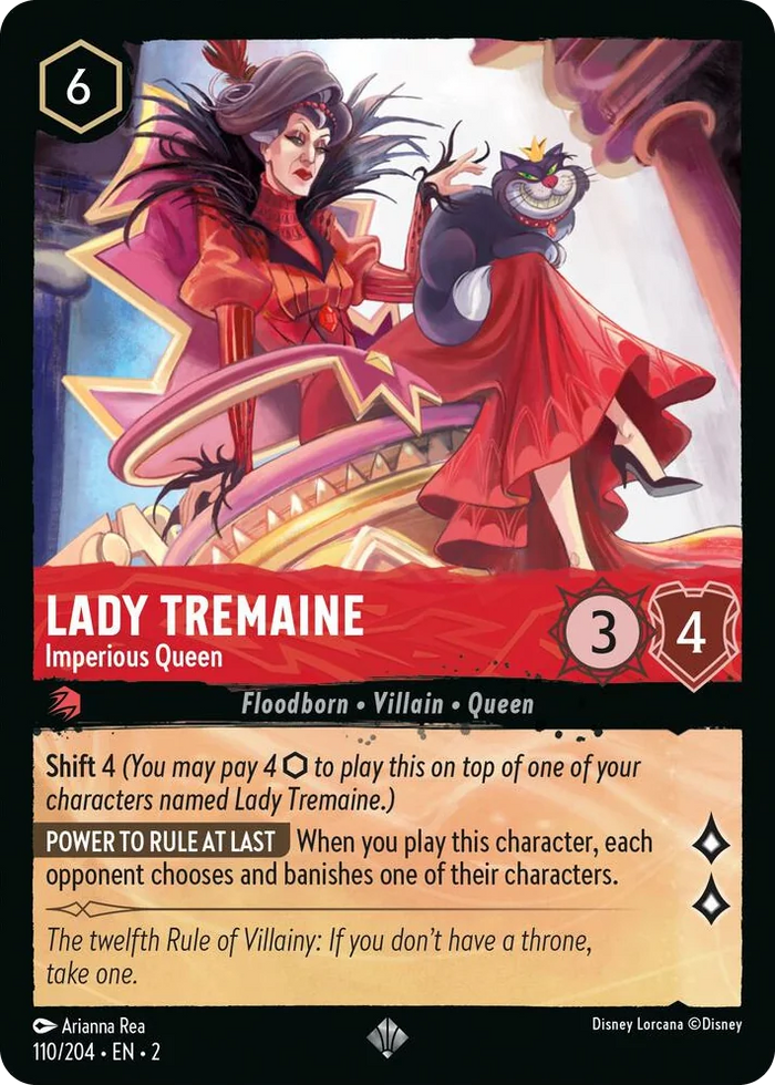 Lady Tremaine - Imperious Queen #110 Super Rare - Rise of the Floodborn Pokemon card