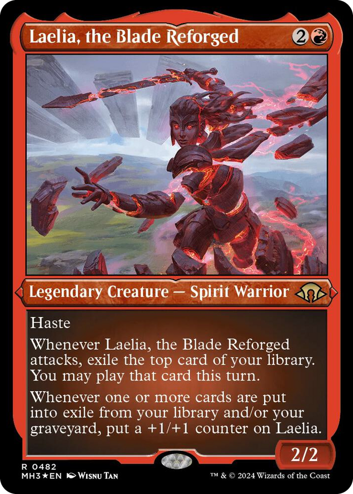 Laelia, the Blade Reforged (Foil Etched) #482 R - Modern Horizons 3 Pokemon card