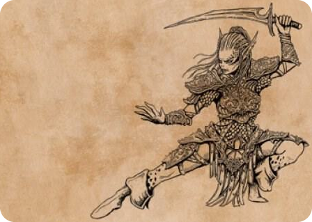 0045 Lae'zel, Vlaakith's Champion Art Card S Art Series: Commander Legends: Battle for Baldur's Gate