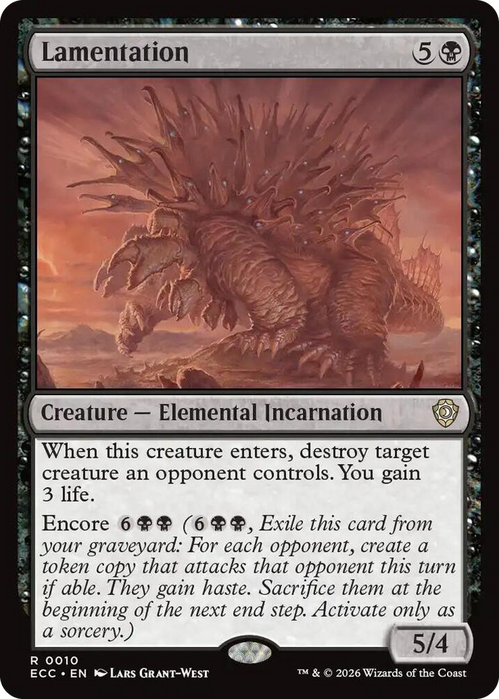 Lamentation #10 R - Commander: Lorwyn Eclipsed Pokemon card