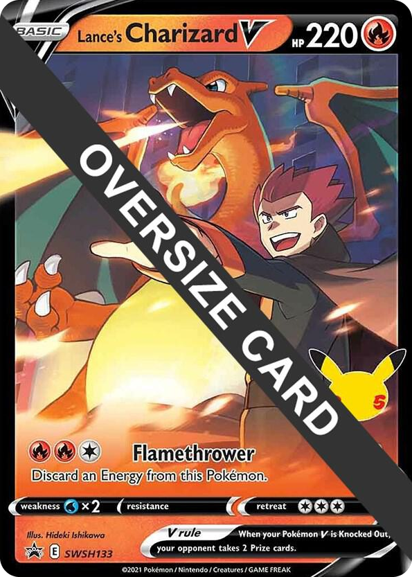0133 Lance's Charizard V - SWSH133 Promo Jumbo Cards