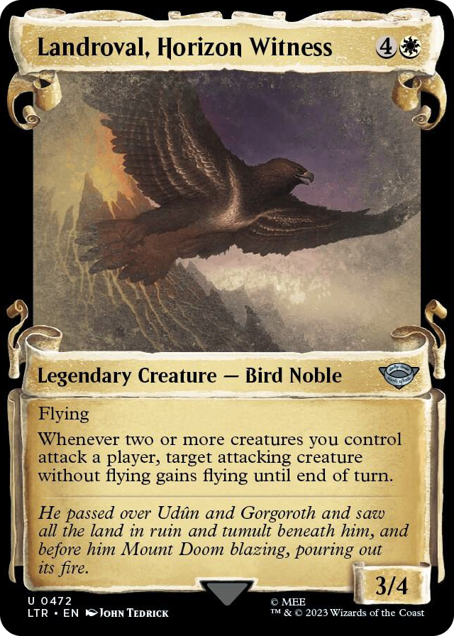 Landroval, Horizon Witness (Showcase Scrolls) #472 U - Universes Beyond: The Lord of the Rings: Tales of Middle-earth Pokemon card
