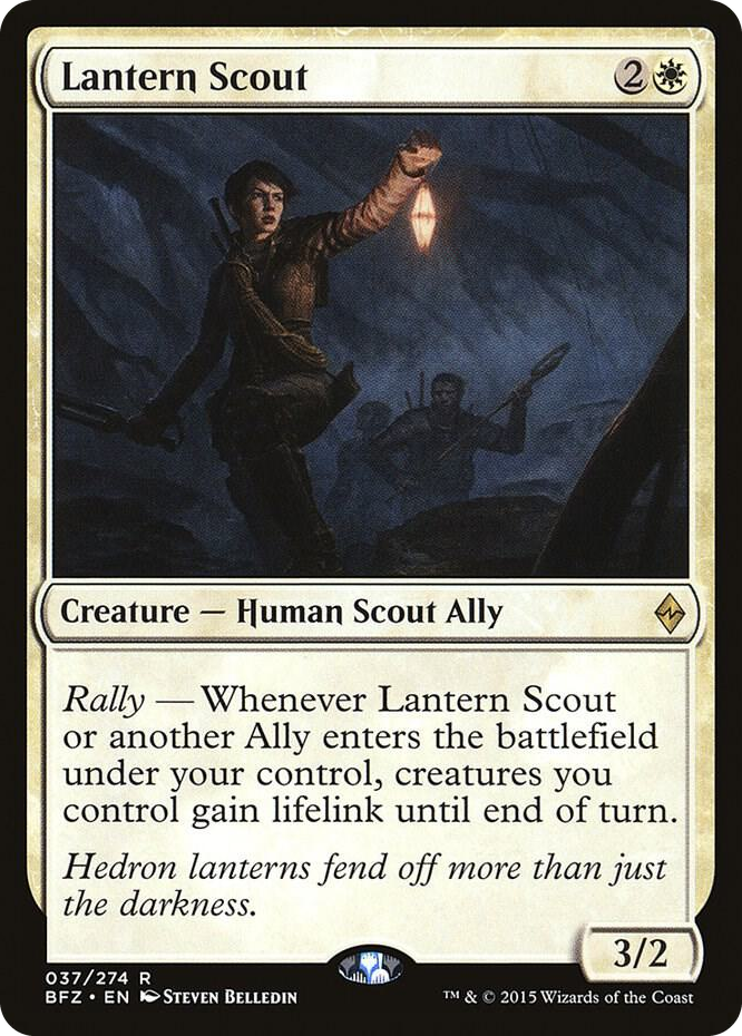 Lantern Scout #37 R - Battle for Zendikar Pokemon card