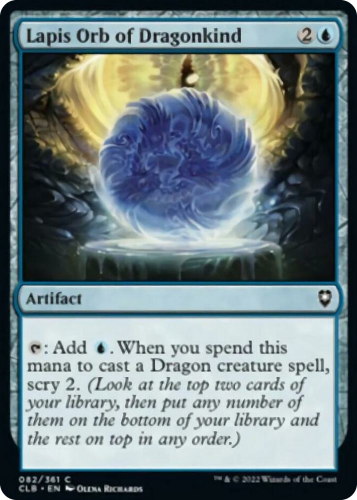 0082 Lapis Orb of Dragonkind C Commander Legends: Battle for Baldur's Gate