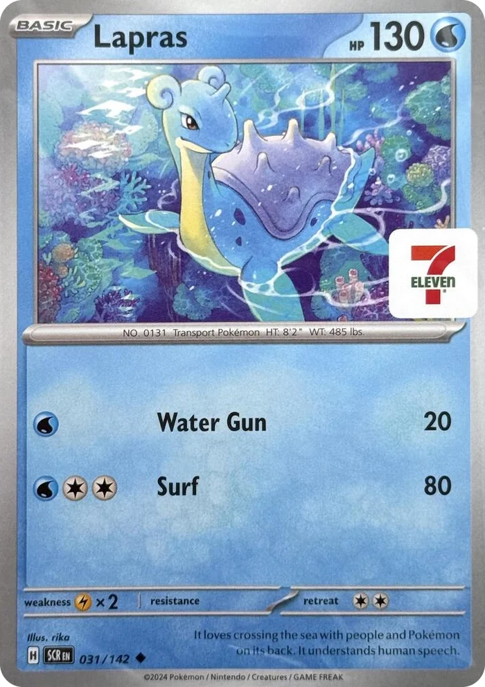 0031 Lapras (7-Eleven Promo) Uncommon Miscellaneous Cards & Products