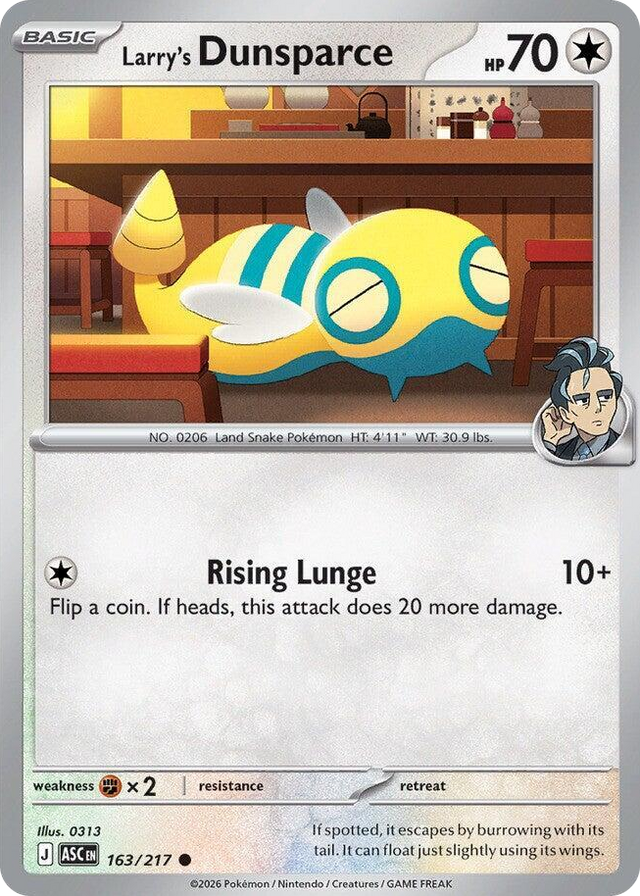 0163 Larry's Dunsparce Common Ascended Heroes