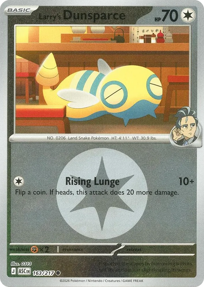 0163 Larry's Dunsparce (Energy Symbol Pattern) Common Ascended Heroes