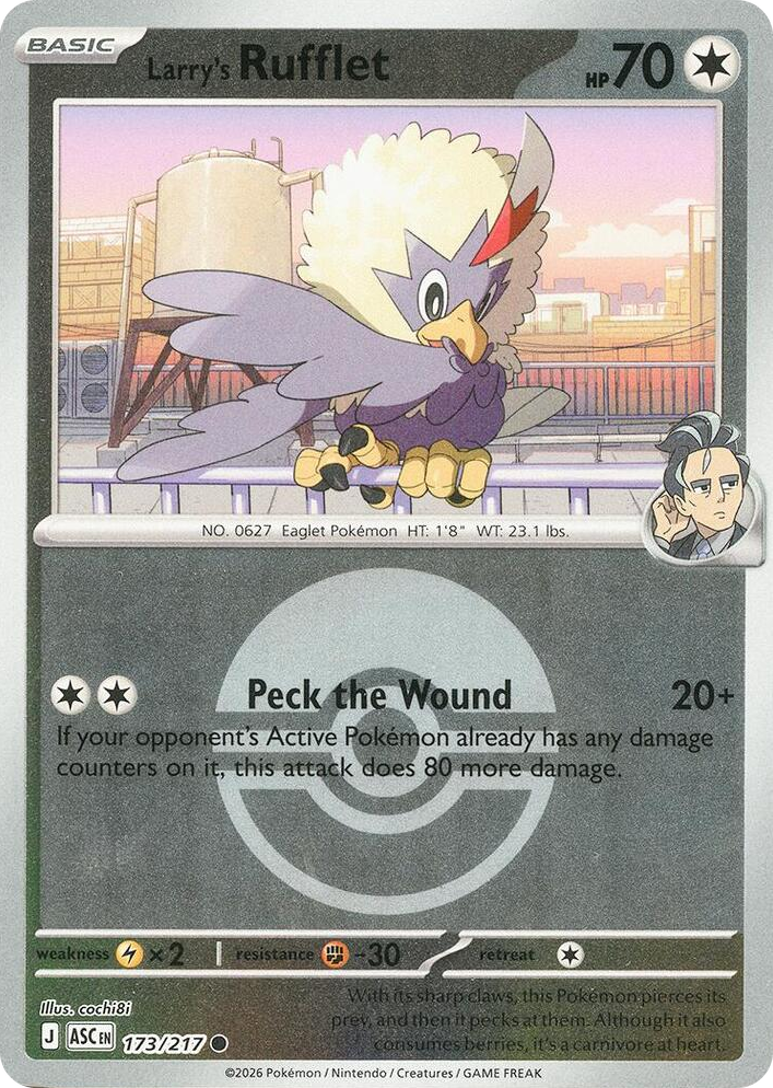 0173 Larry's Rufflet (Poke Ball) Common Ascended Heroes