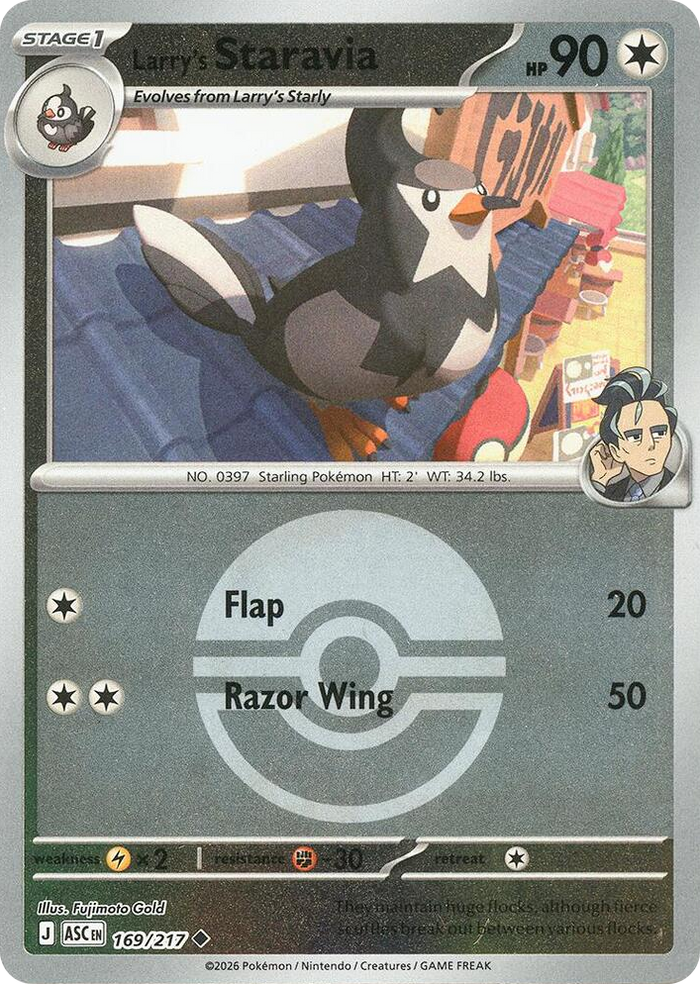 0169 Larry's Staravia (Poke Ball) Uncommon Ascended Heroes