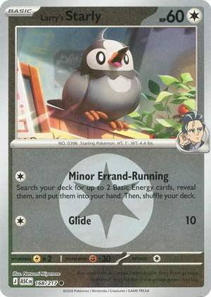 0168 Larry's Starly (Energy Symbol Pattern) Common Ascended Heroes