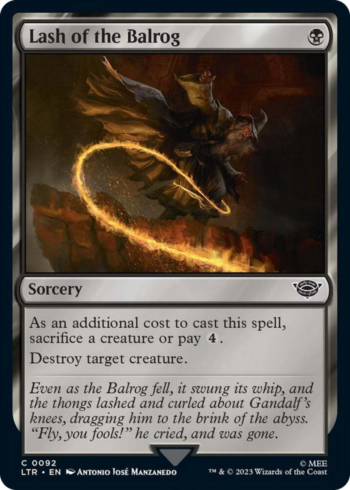 Lash of the Balrog #92 C - Universes Beyond: The Lord of the Rings: Tales of Middle-earth Pokemon card