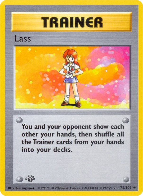 0075 Lass Rare Base Set (Shadowless)