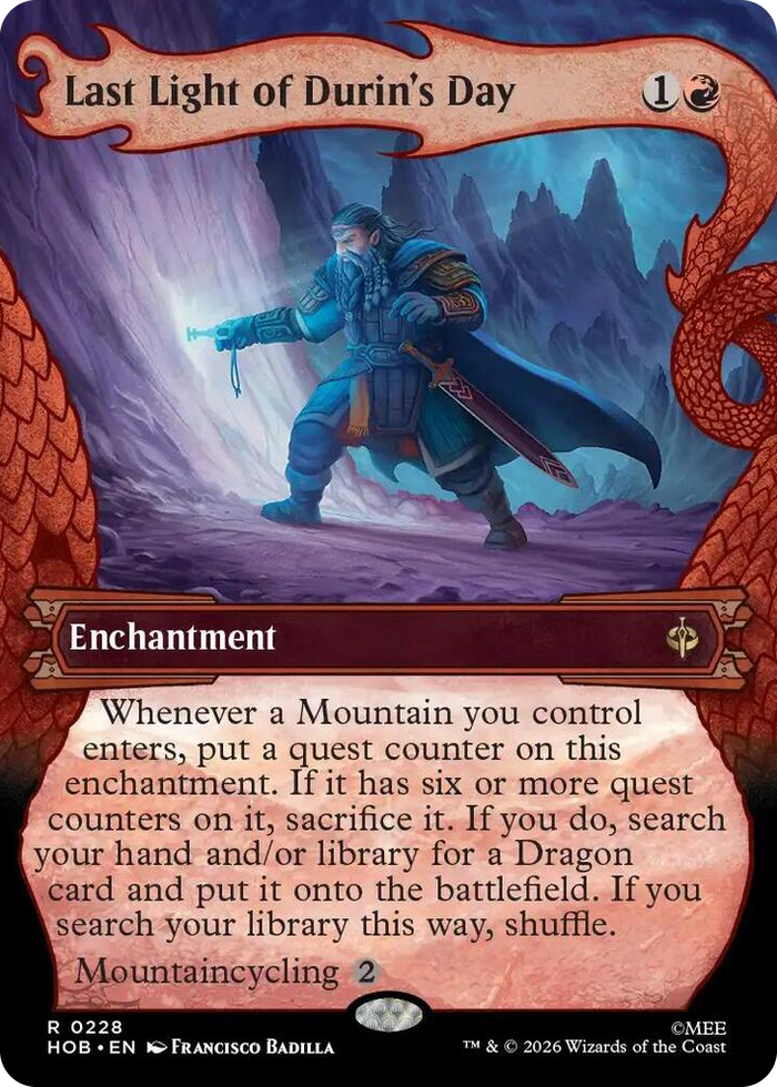 Last Light of Durin's Day (Showcase) #228 R - The Hobbit Pokemon card