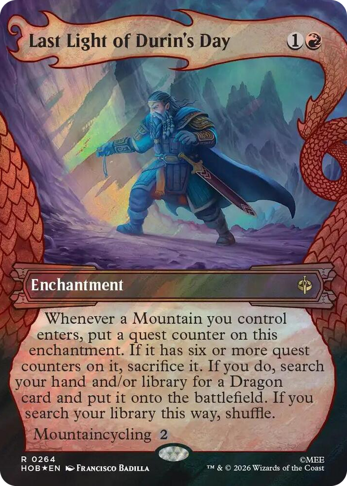 Last Light of Durin's Day (Showcase) (Surge Foil) #264 R - The Hobbit Pokemon card
