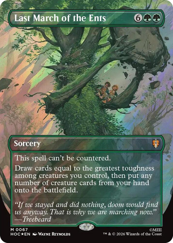 Last March of the Ents (Borderless) (Surge Foil) #67 M - The Hobbit: Eternal-Legal Pokemon card