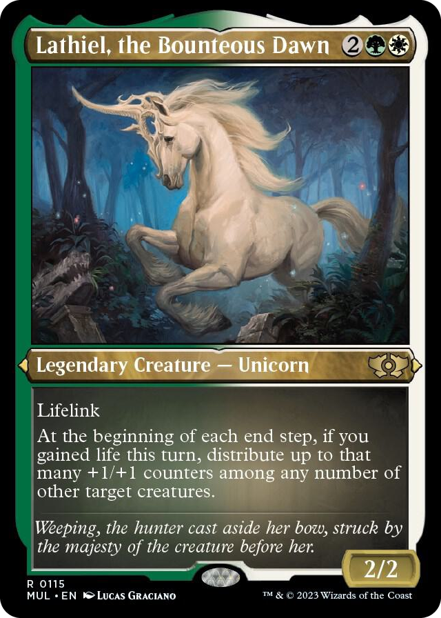 Lathiel, the Bounteous Dawn (Foil Etched) #115 R - March of the Machine: Multiverse Legends Pokemon card