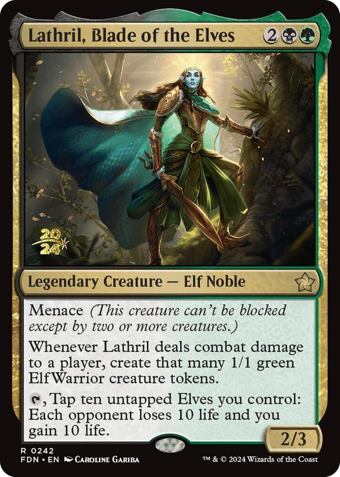 Lathril, Blade of the Elves #242 R - Prerelease Cards Pokemon card