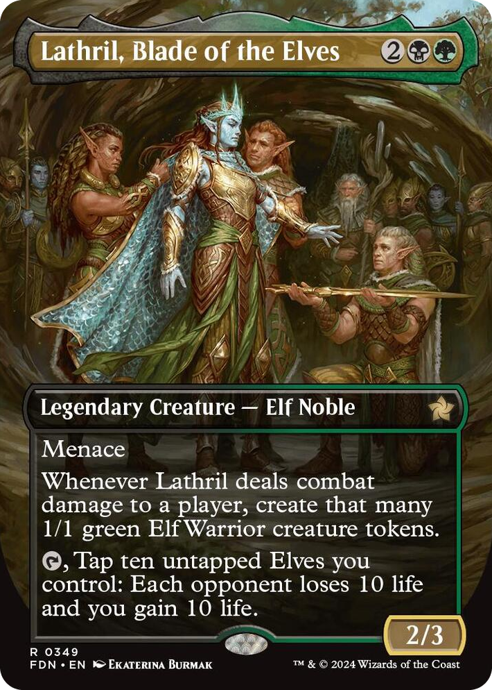 0349 Lathril, Blade of the Elves (Borderless) R Foundations