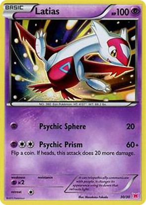 0030 Latias (#30 Holo) Common XY Trainer Kit: Latias & Latios