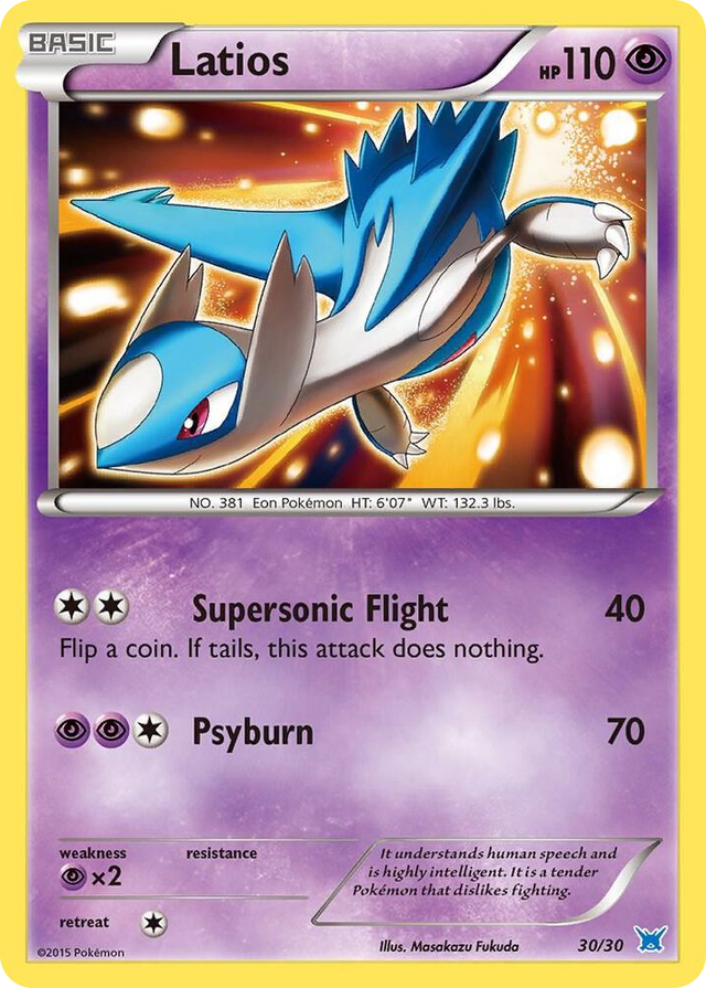 0030 Latios (#30 Holo) Common XY Trainer Kit: Latias & Latios