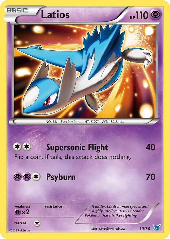 0030 Latios (#30 Holo) Common XY Trainer Kit: Latias & Latios