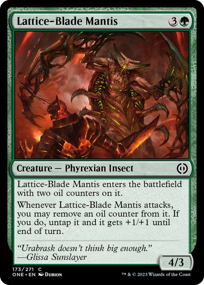 Lattice-Blade Mantis #173 C - Phyrexia: All Will Be One Pokemon card
