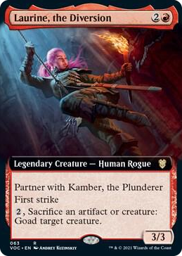 0063 Laurine, the Diversion (Extended Art) R Commander: Innistrad: Crimson Vow