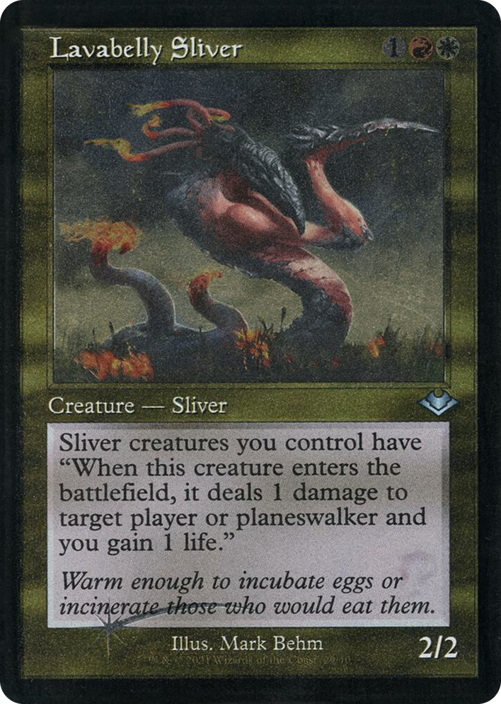 0029 Lavabelly Sliver (Retro Frame) (Foil Etched) U Modern Horizons