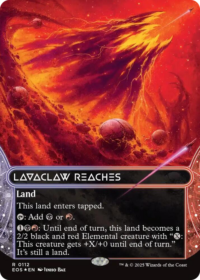 0112 Lavaclaw Reaches (0112) (Borderless) (Galaxy Foil) R Edge of Eternities: Stellar Sights