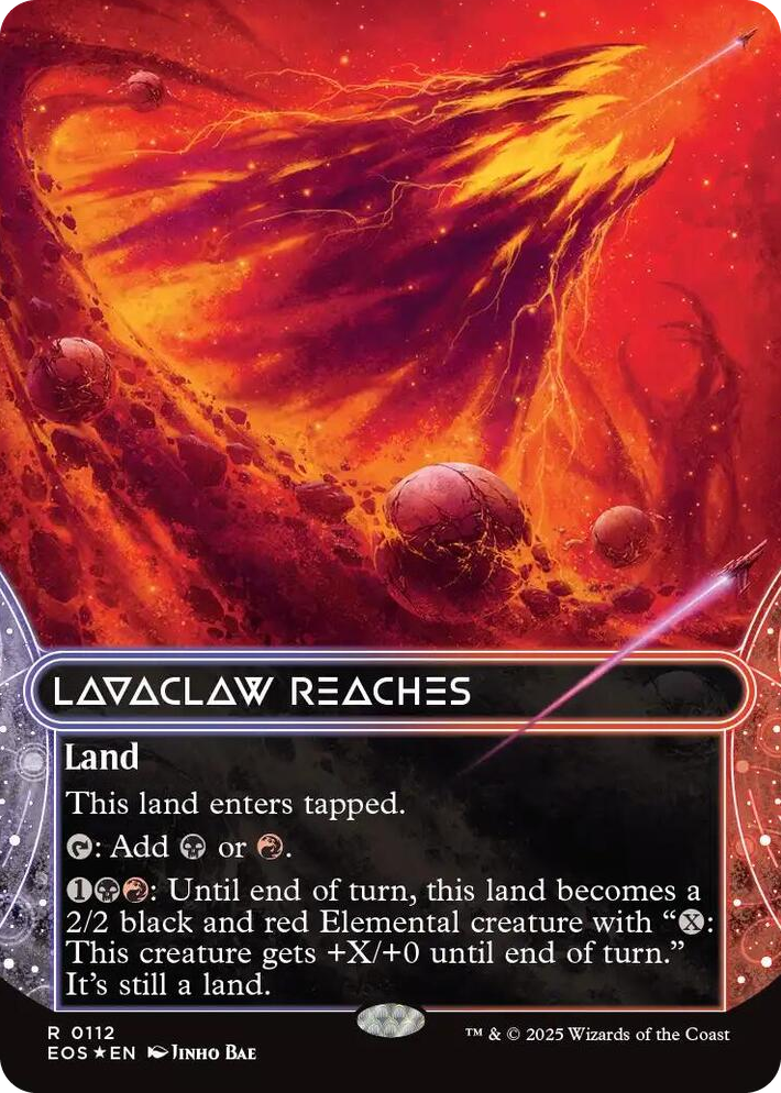 0112 Lavaclaw Reaches (0112) (Borderless) (Galaxy Foil) R Edge of Eternities: Stellar Sights